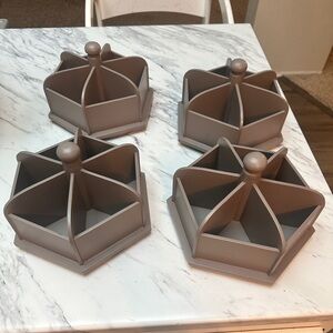 Set of Four Spinning Hexagon Organizers